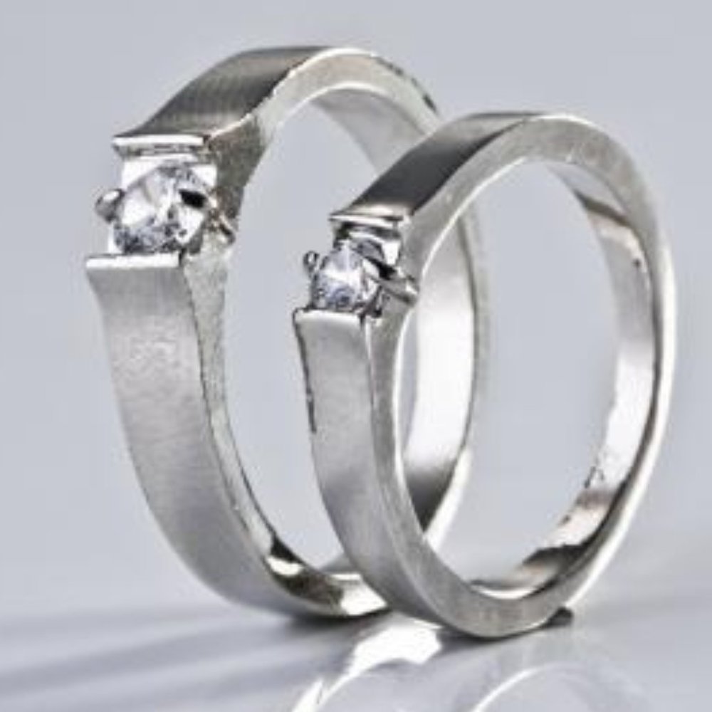 Cubic Zirconia Sterling Silver Engage/Wed Style S8
